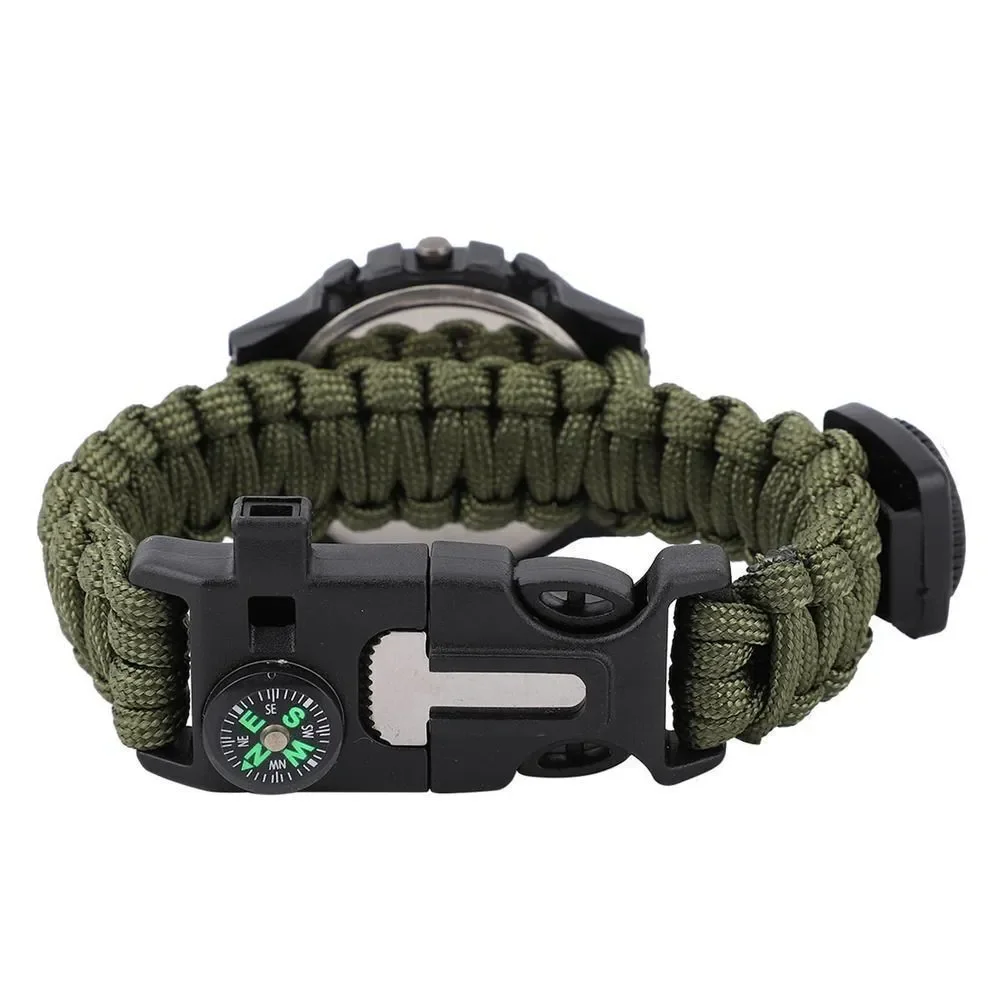 STRADA Watch with Green Nylon Strap and Stainless Steel Back